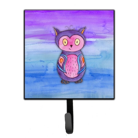 Carolines Treasures Pink & Purple Owl Watercolor Leash or Key Holder BB7427SH4